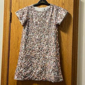 GAP Sequin Kids Dress Multicolor Pink